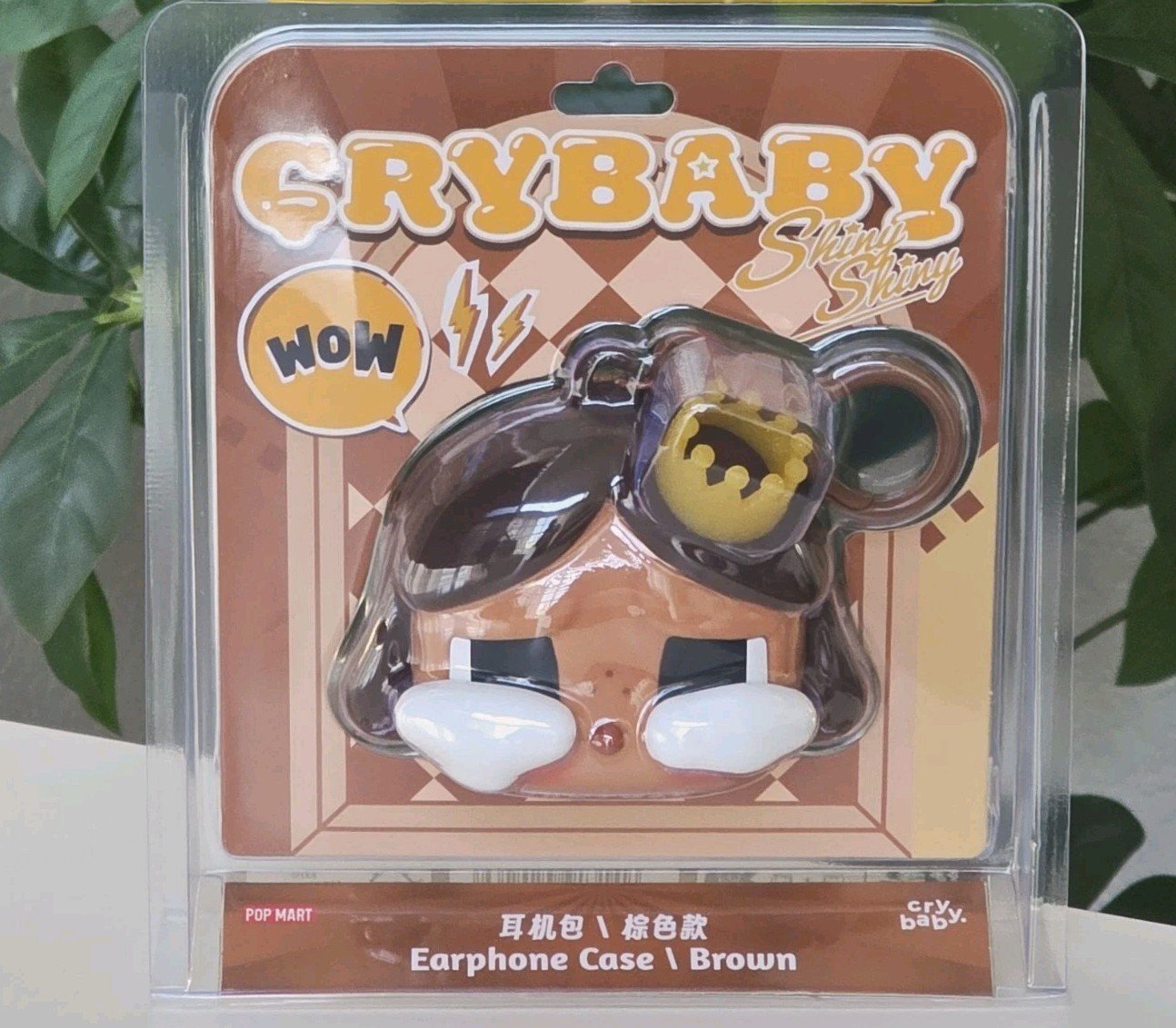 CRYBABY Earphone Case ブラウン Pop Mart Cry Baby Shiny Shiny Earphone Case Labubu